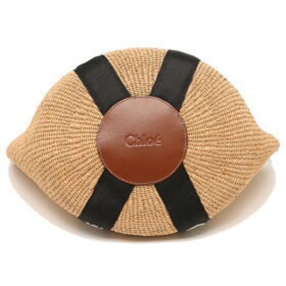 Chloe Tote Bag Woody Black Beige - Picture 7 of 8